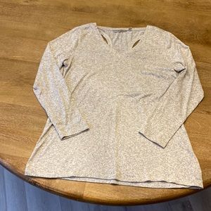 Athleta grey open back top